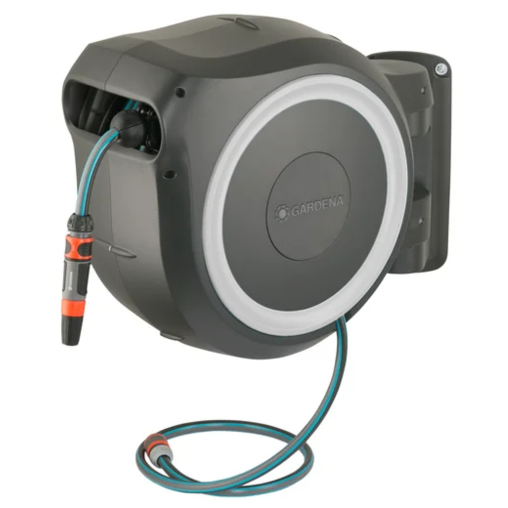 Dévidoir automatique mural RollUp XL 35 m - GARDENA blanc - GARDENA - 18632-20