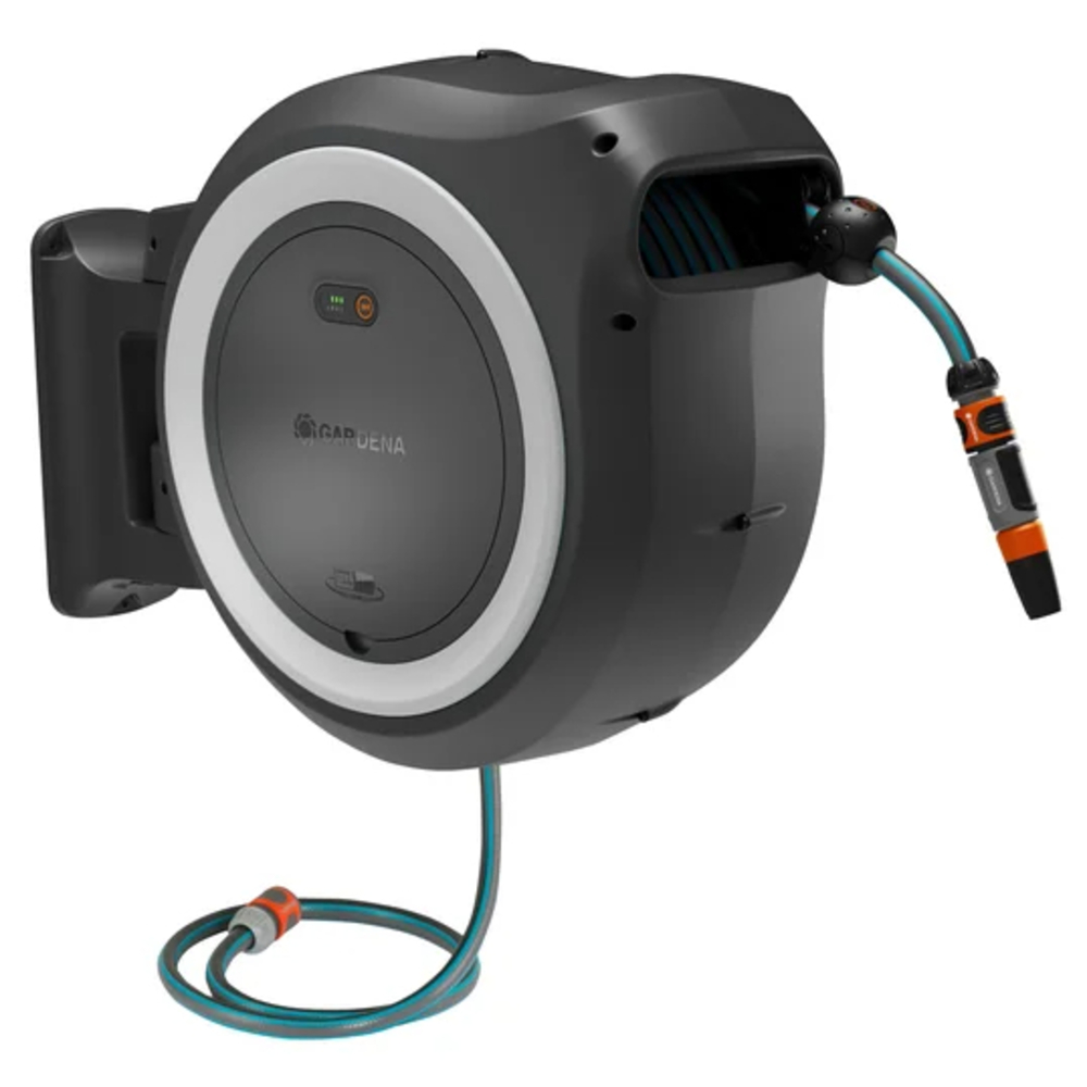 Dévidoir automatique mural sur batterie PowerRoll XXL 40/18V P4A sans chargeur ni batterie - GARDENA - 18647-55