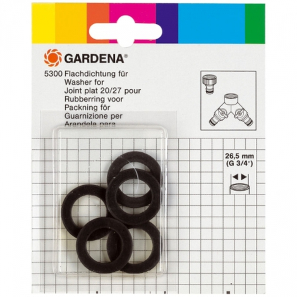 JOINTS GARDENA CONTENU : 5 JOINTS- 5300-20