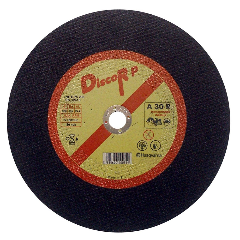 Disque DISCOR A30R-S MÉTAUX D300 alésage 22,2 MM -543058903 HUSQVARNA - 543 05 89-03