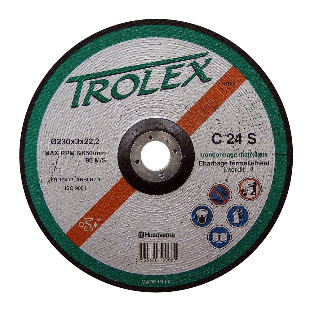 Disque TROLEX HUSQVARNA C24S matériaux de construction D230mm alésage 22,2 -543059227
