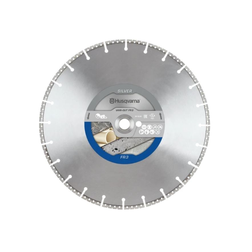 DISQUE DIAMANT HUSQVARNA VARI CUT FR3 RESCUE BLADE POUR LE SECOURISME Ø 350 MM POUR FER ET FONTE DUCTILE 25.4- 574854001