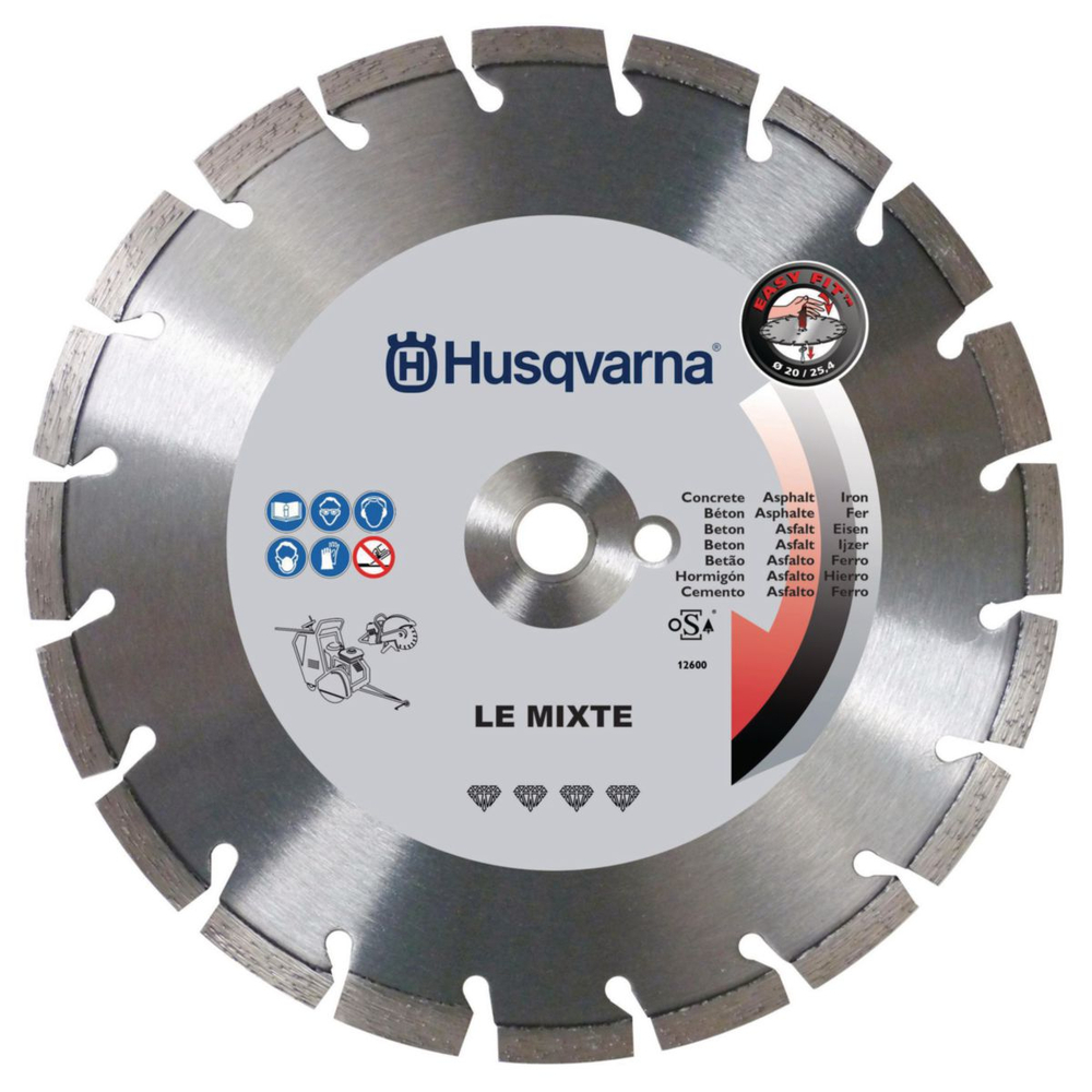 Disque diamanté LE MIXTE asphalte et béton D300 mm Alésage 20/25,4 mm HUSQVARNA - 575612701