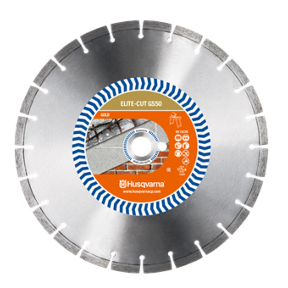 DISQUE DIAMANT HUSQVARNA ELITE CUT GS 50 Ø 350 AL 25,4 POUR SCIE SUR TABLE ET SCIE DE CARRELAGE -579804120