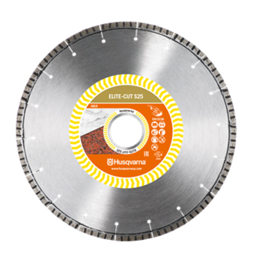 DISQUE DIAMANT HUSQVARNA ELITE CUT S25 POUR MEULEUSE D'ANGLE Ø 115 MM COUPE PIERRE NATURELLE ALÉSAGE 22.2- 579804430