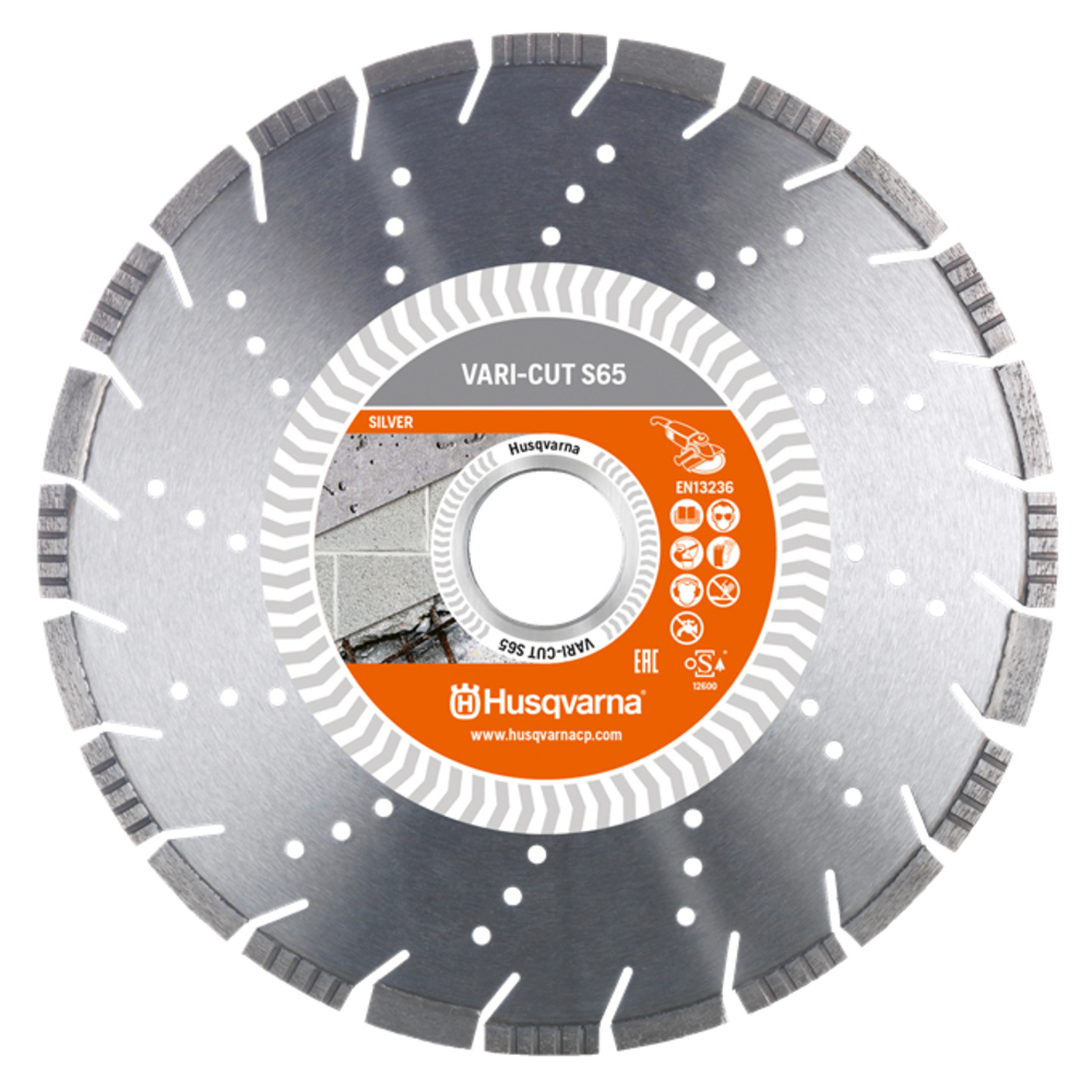 DISQUE DIAMANT HUSQVARNA VARI CUT S65 POUR MEULEUSE D'ANGLE Ø 230 MM POUR BRIQUE ET MATERIAUX ABRASIFS 22.2- 579808080