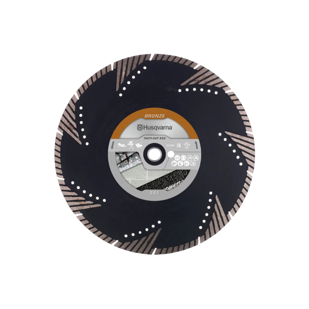 Disque diamant HUSQVARNA TACTI-CUT S65 pour coupe béton durci et armé brique tuile abrasif - 5798165100