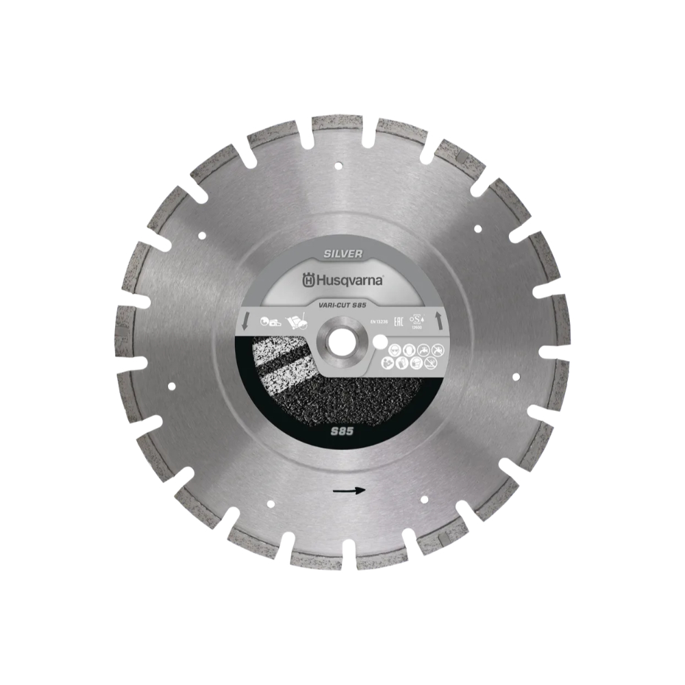 Disque diamant HUSQVARNA VARI-CUT S85 pour coupe asphalte et béton frais alésage 25,4mm - 5798177100