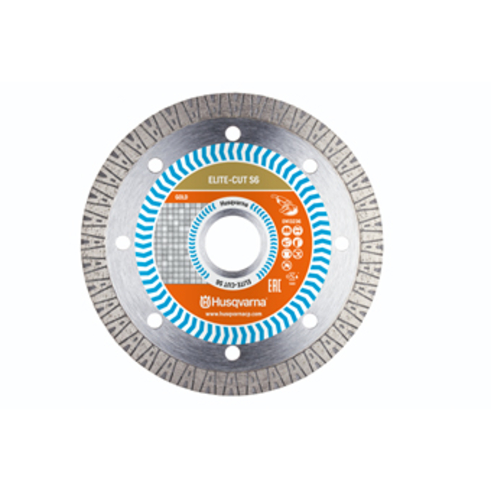 Disque diamant ELITE CUT S6 pour meuleuse d'angle D115 MM POUR CARRELAGE ALÉSAGE 22.2 HUSQVARNA - 579 81 88-30