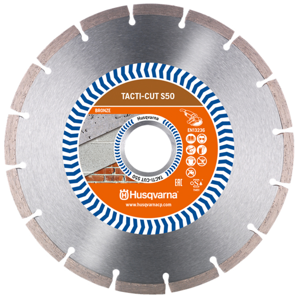 Disque diamant TACTI-CUT S50 pour meuleuse d'angle D230 MM pour béton 22.2 HUSQVARNA - 579 81 92-80