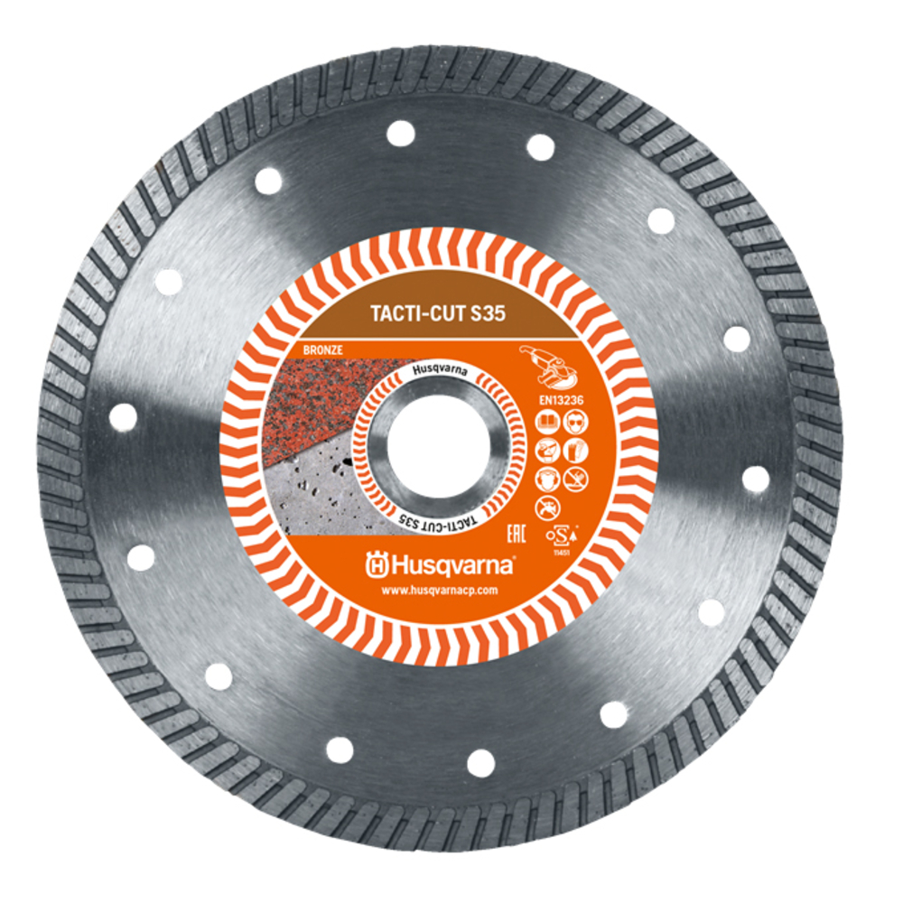 Disque diamant TACTI-CUT S35 pour meuleuse d'angle D230 MM POUR carrelage céramique- pierre naturelle - 579820480 HUSQVARNA - 579 82 04-80