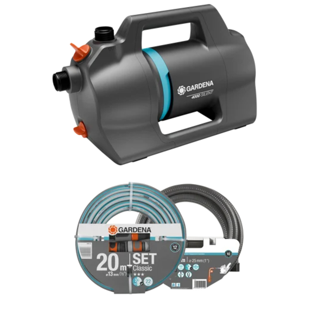 Kit pompe d'arrosage de surface 4100 Silent - GARDENA - 9051-20
