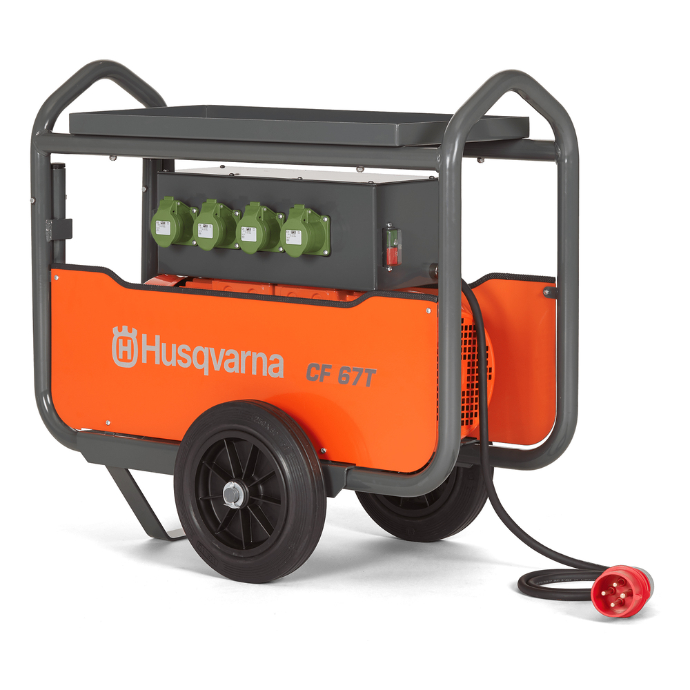 Vibrateur à béton CF67T CI4P 400V-3-50HZ-70KG- 4 SORTIES roues de transport HUSQVARNA - 967 93 82-02