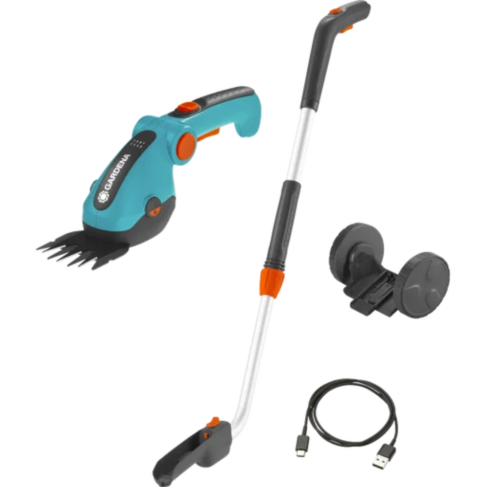Kit cisaille à gazon ComfortCut Li + manche télescopique et roues - GARDENA - 9889-20