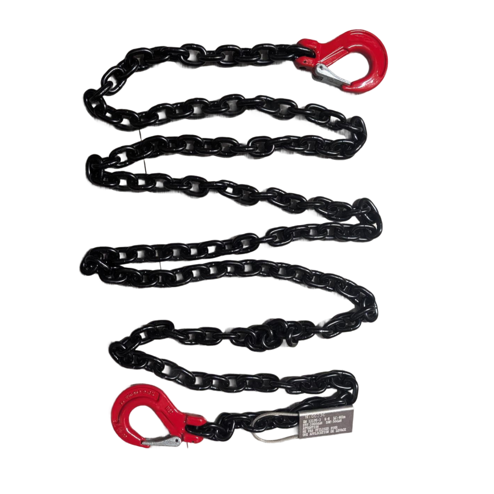 Chaîne d'arrimage 3,5m D8 Crochet Linguet ID MAT - CACL0835