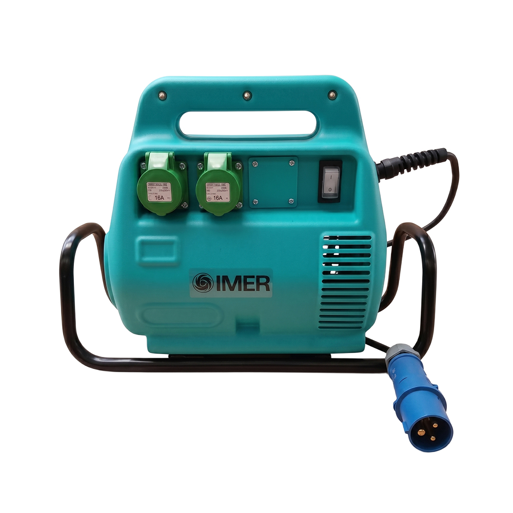 Convertisseur HF TRI STO482 LUGE 1KVA/14A 1 prise ABS - IMER - 0502301011