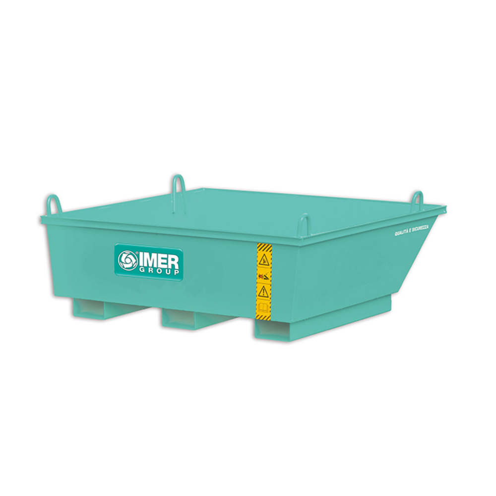 Bac à mortier M-50 / 500 L - 4 anneaux + prises fourreaux - IMER - 070201M050