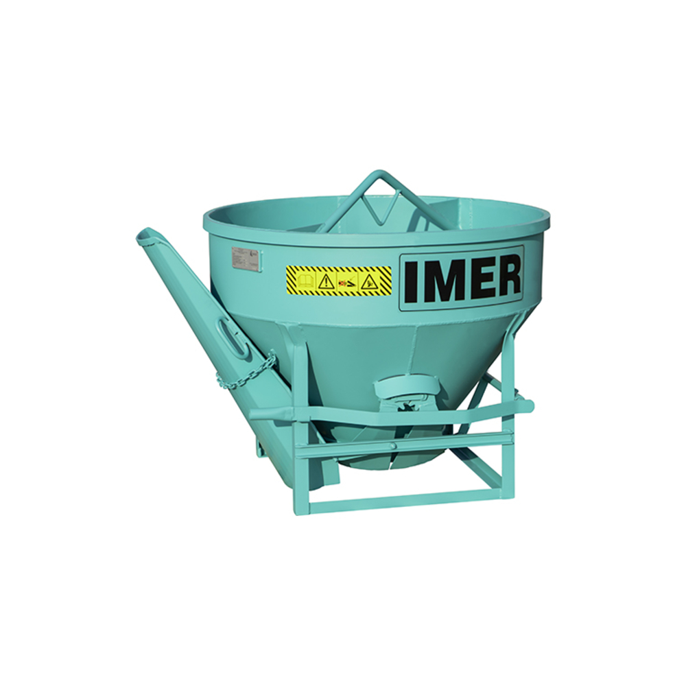 Benne conique CL-40 / 400 L surbaissée vidange combinée - IMER - 070206CL040