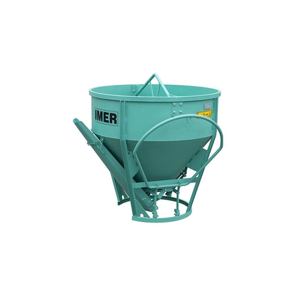 Benne conique CL-50N / 500 L surbaissée vidange combinée - IMER - 070206CL050N