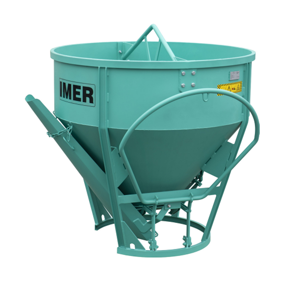 Benne conique CL-250N / 2500 L surbaissée vidange combinée - IMER - 070206CL250N