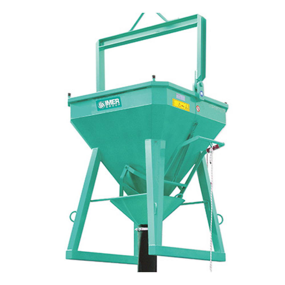 Benne BCE-150 / 1500 L à tuyau + entonnoir + palonnier - IMER - 070208BCE150