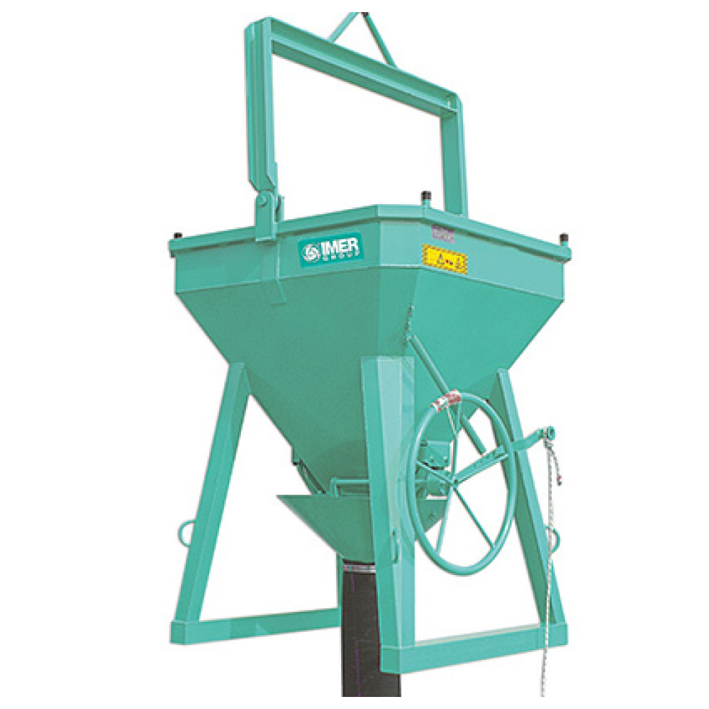 Benne BCE-200V / 2000L à tuyau + entonnoir + volant - IMER - 070209BCE200V