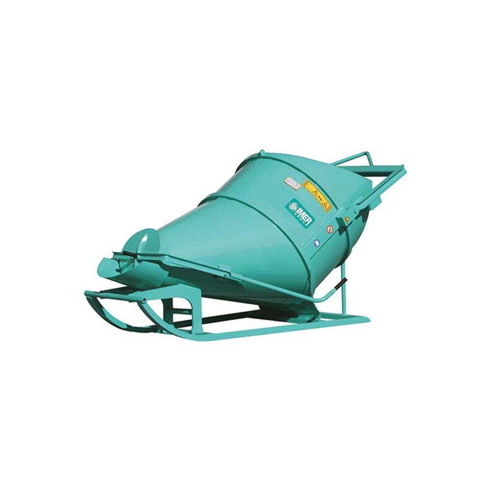 Benne couchée BF-50CL / 500 L vidage latéral + levier - IMER - 070212BF050CL