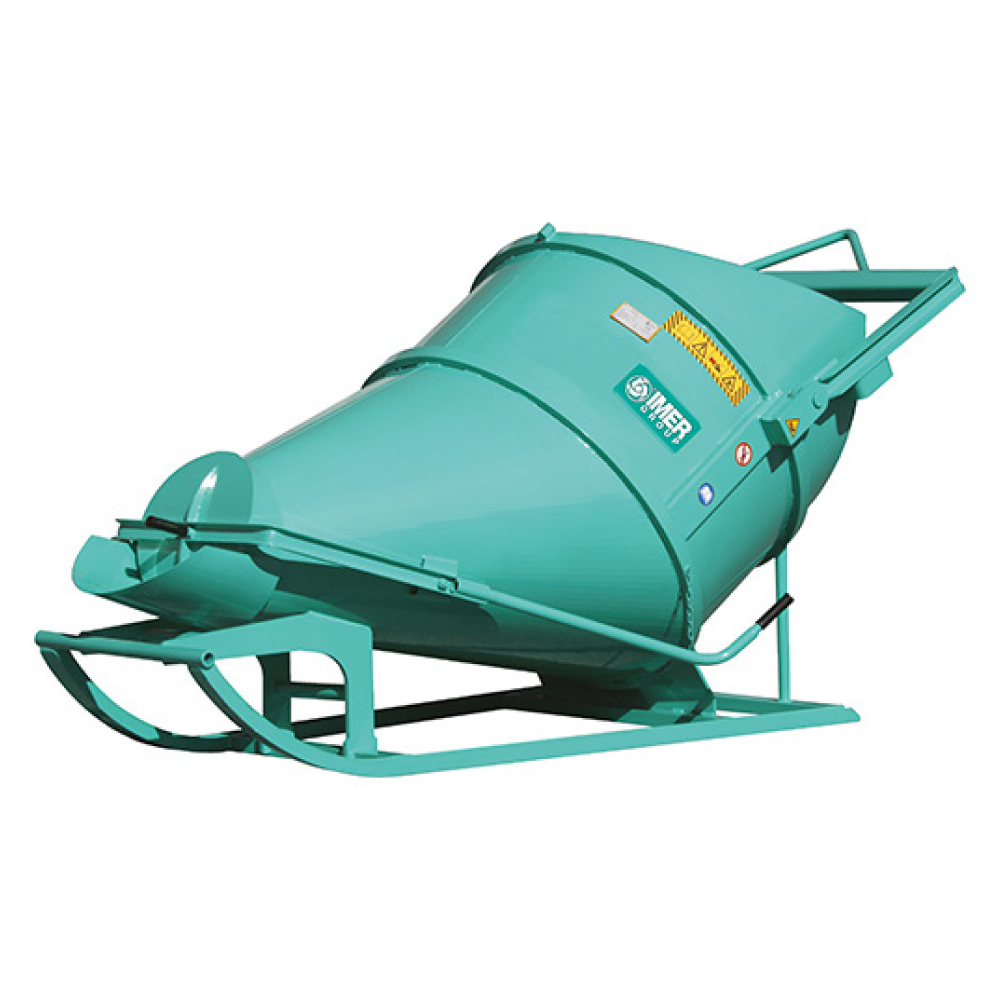 Benne couchée BF-99CL / 1000L vidage latéral + levier - IMER - 070212BF099CL