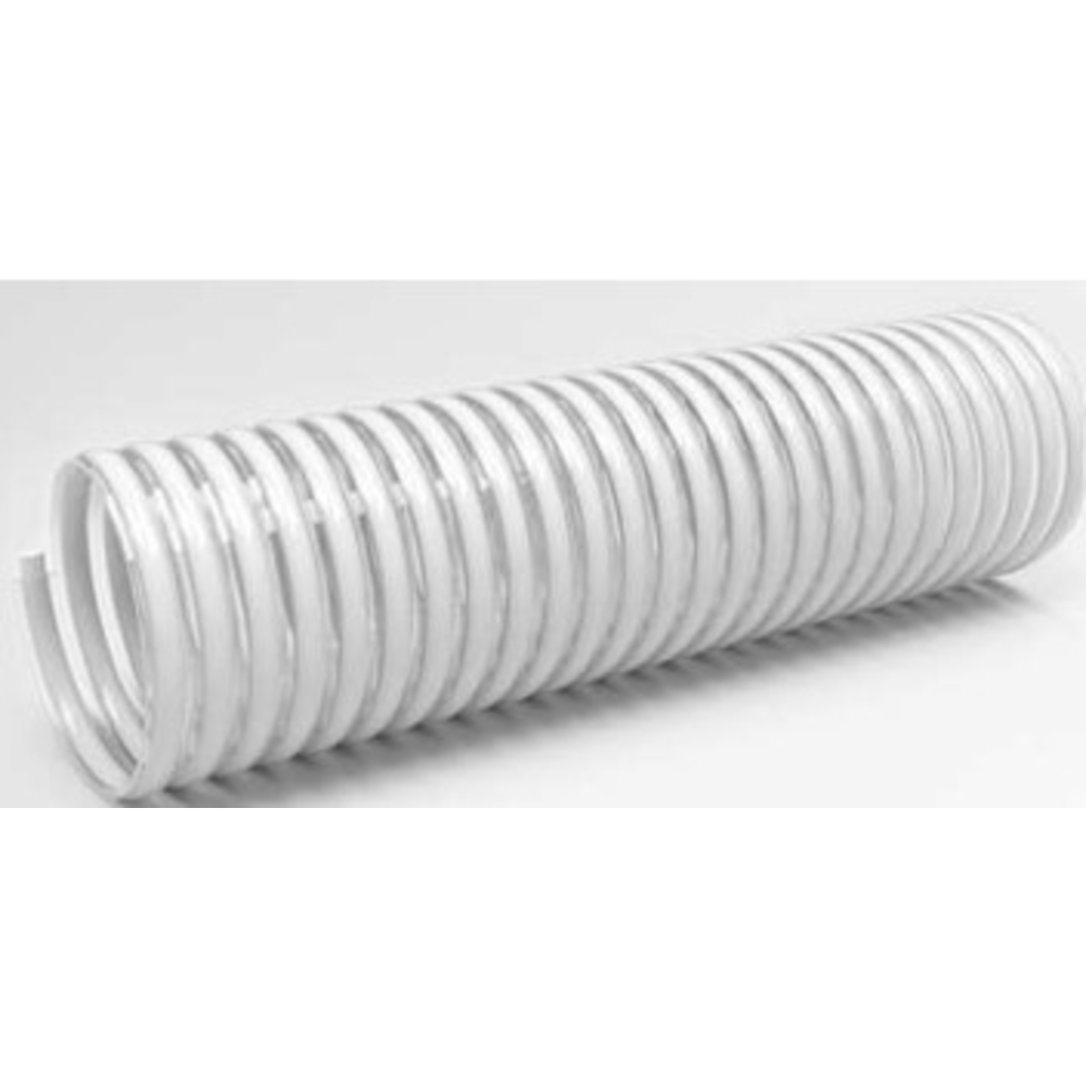 TUYAU D'ASPIRATION RENFORT SPIRE BLANC DIAM 100MM 3 BARS 25M