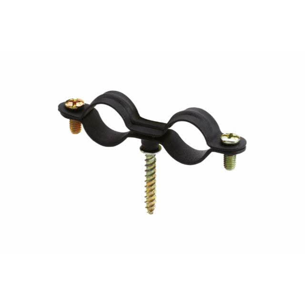 BOITE INDEX DE 50-COLLIER DOUBLE NOIR POUR GAZ M6 AVEC VIS À BOIS FILETAGE M Ø MM L MM -ABGD018