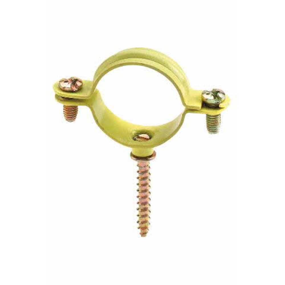 Boite de 50 Collier INDEX jaune pour gaz M6 avec vis à bois -ABGM035
