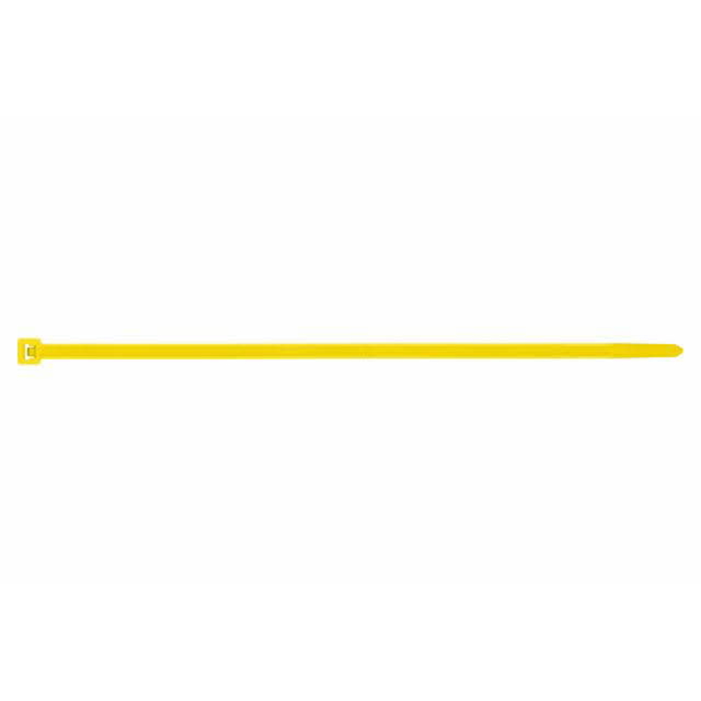 Boite de 100-Collier nylon cranté jaune Filetage M Diam. mm L 100 mm INDEX-BC25100AM