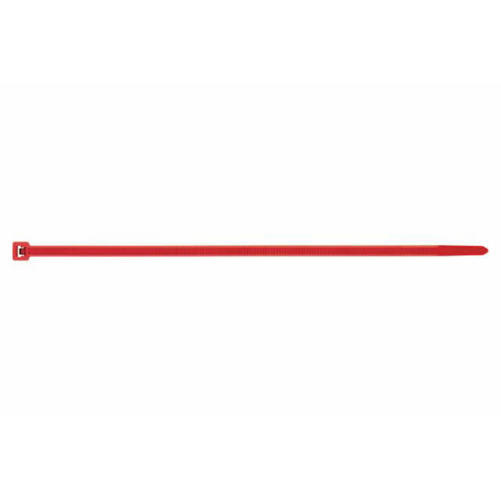 Boite de 100-Collier nylon cranté rouge Filetage M Diam. mm L 140 mm INDEX-BC36140RO