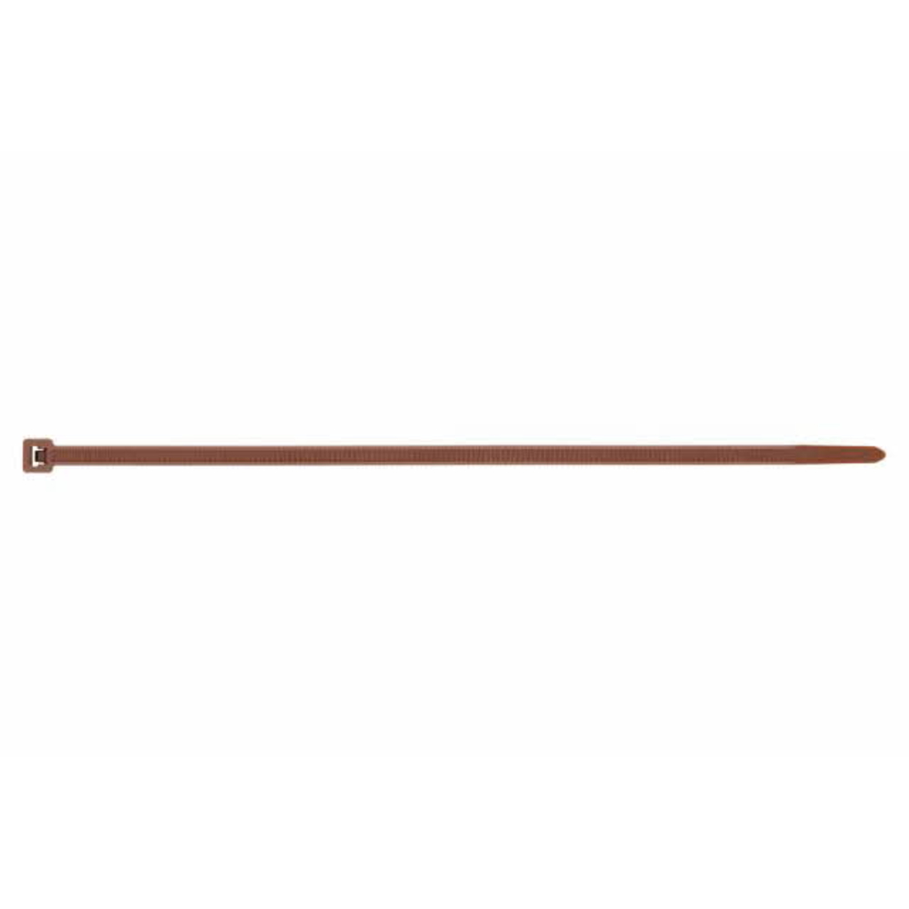 Boite de 100-Collier nylon cranté marron Filetage M Diam. mm L 200 mm INDEX-BC36200MA