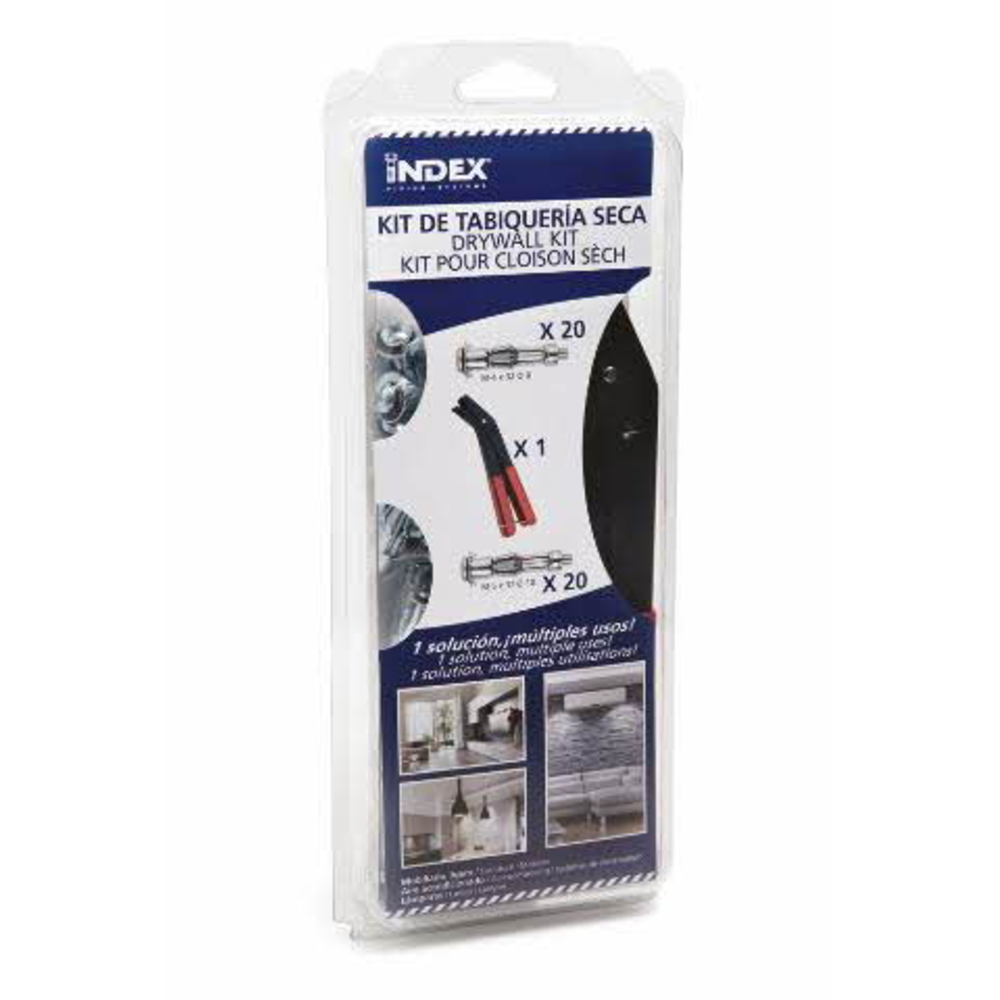 Boite de 1-Kit cheville indemoll + pince Filetage M Diam. mm L mm INDEX-KITINPIN01