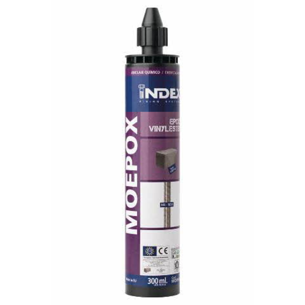 BOITE INDEX DE 12-CARTOUCHE SCELLEMENT CHIMIQUE EPOXY- ACRYLATE FILETAGE M Ø MM L MM -MOEPOX410