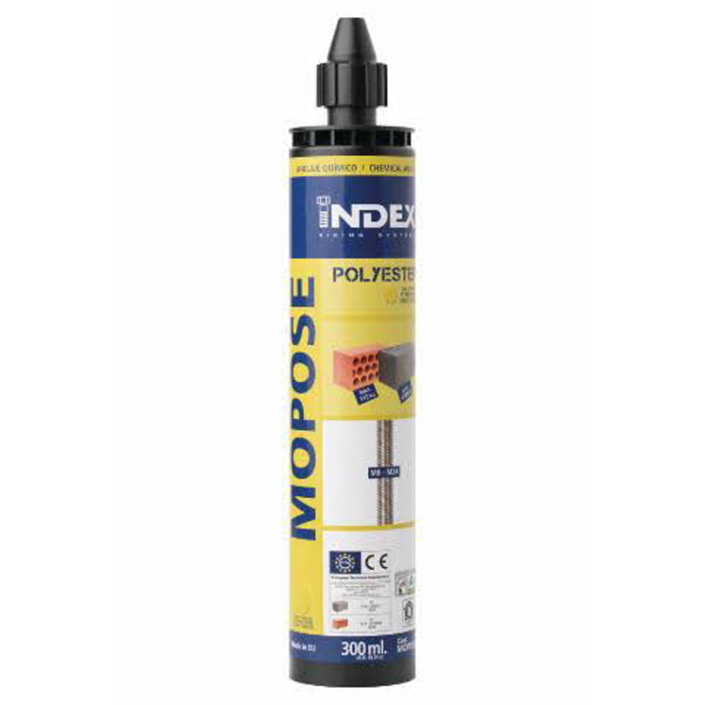 BOITE INDEX DE 12-CARTOUCHE SCELLEMENT CHIMIQUE POLYESTER SANS STYRÈNE FILETAGE M Ø MM L MM -MOPS300