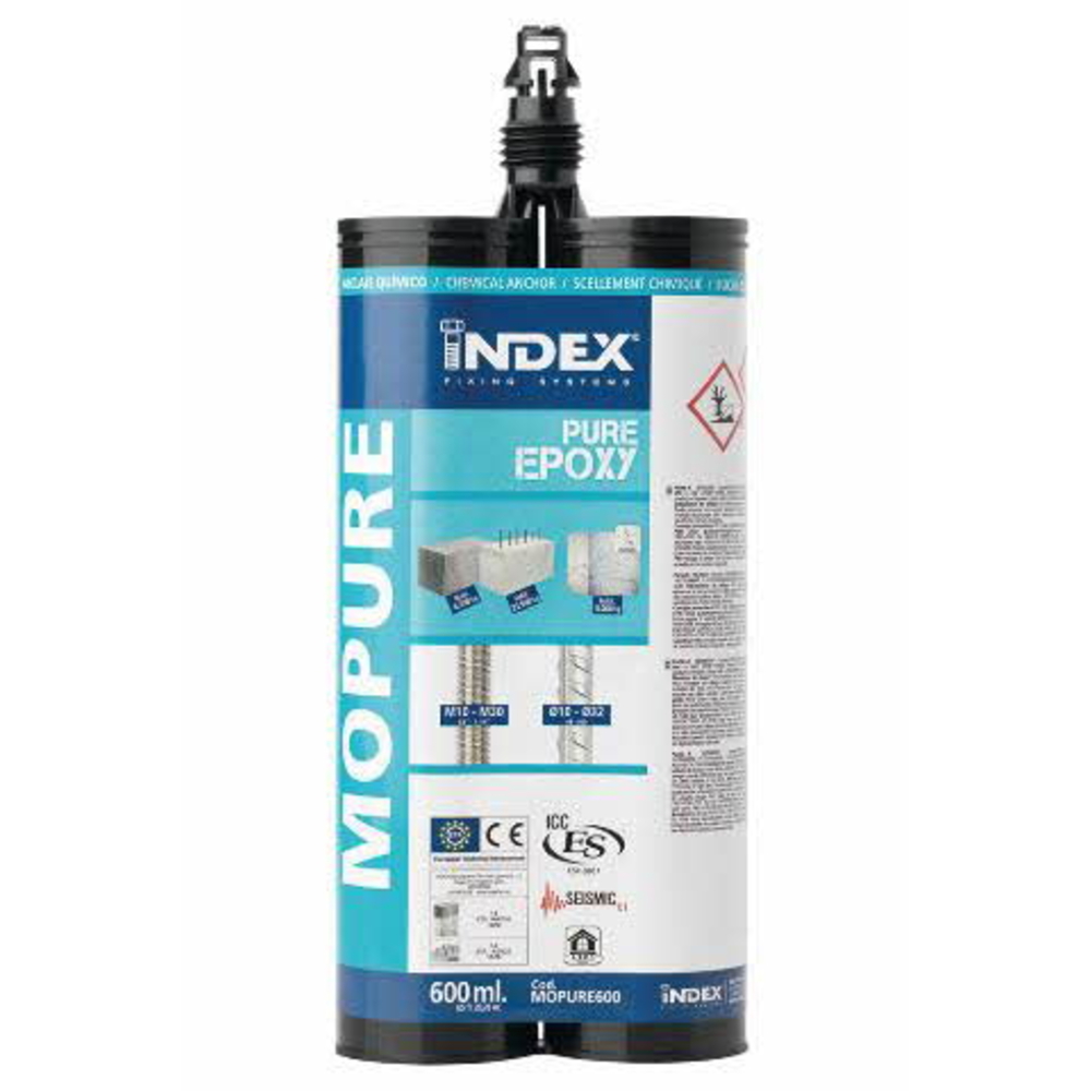 Boite de 12 Cartouche INDEX scellement chimique epoxy pur -MOPURE600