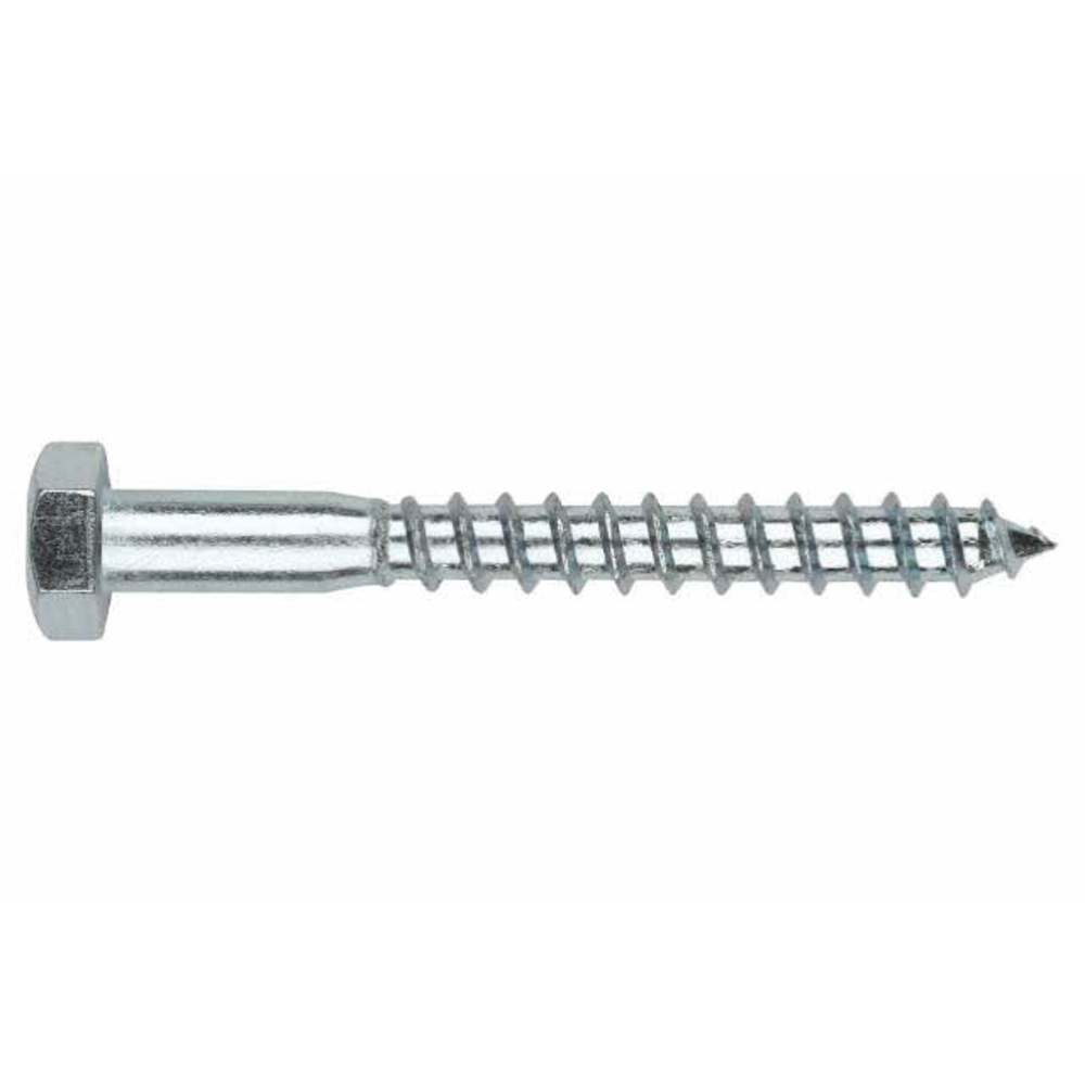 Boite de 200-Tirefond zinguée pour bois Filetage M6 Diam. mm L 50 mm INDEX-TB06050