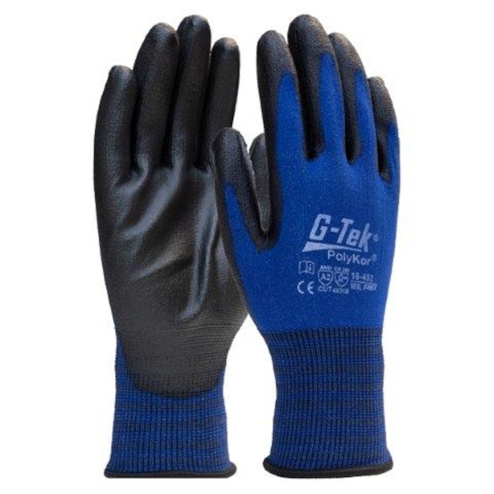 Gants doublure enduction polyurethane PolyKor Bleu  G-TEK - 16-452