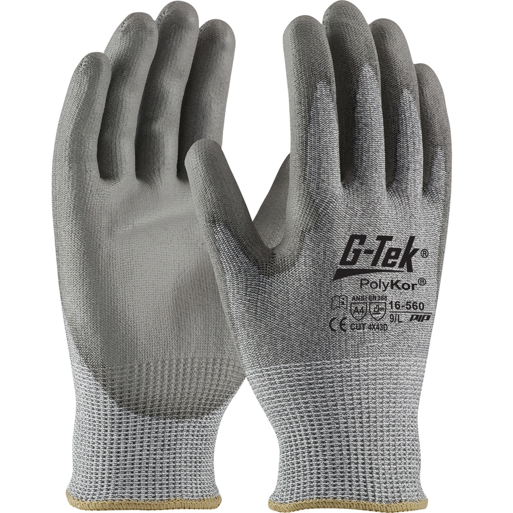 Gants doublure HPPE enduction polyurethane PolyKor Gris - G-TEK - 16-560