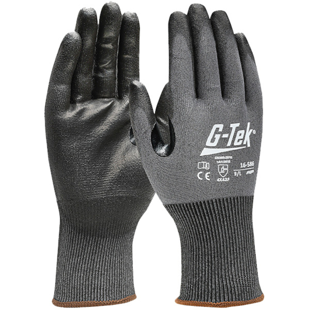 Gants doublure HPPE/acier/poly/spandex gris foncé  G-TEK - 16-586