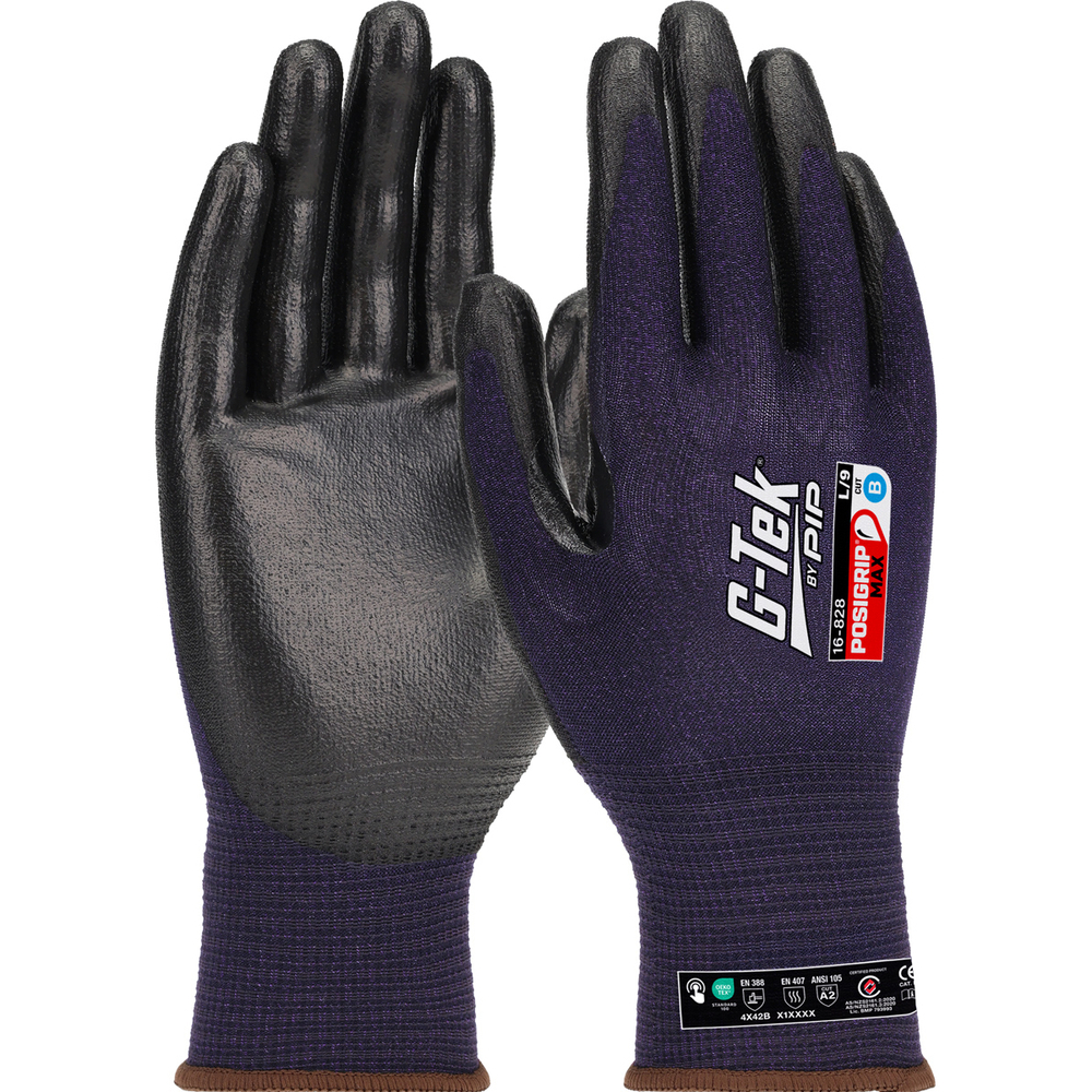 Gants doublure HPPE/nylon Posigrip Max pourpre  G-TEK - 16-828