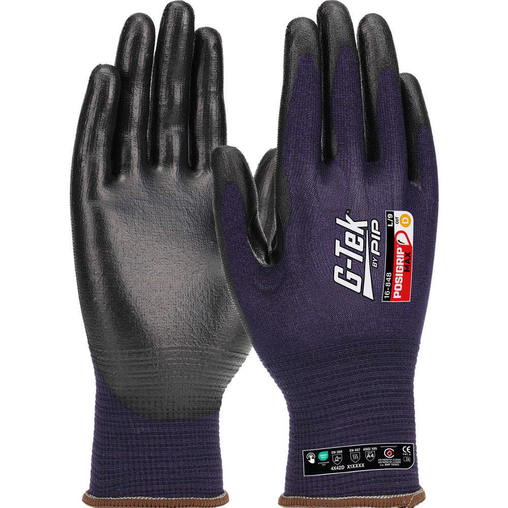 Gants doublure HPPE/nylon Posigrip Max pourpre  G-TEK - 16-848
