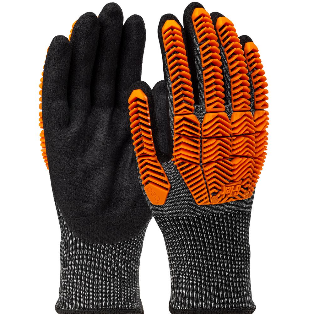 Gants nitrile microsurface renfort pouce PolyKor noir  G-TEK - 16-MPT630