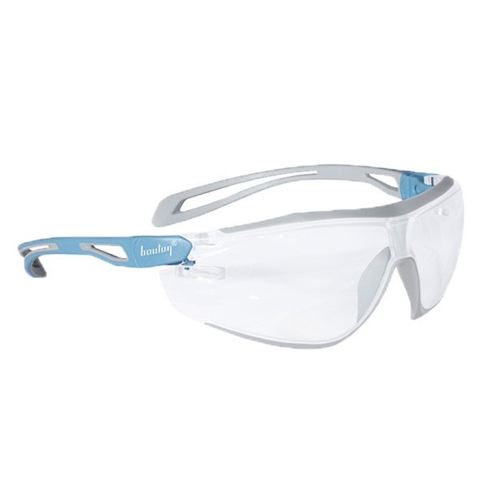 Lot de 12 Lunettes verres clairs anti-rayures et buée bleu clair - BOUTON OPTICAL - 250-95-1520-EN