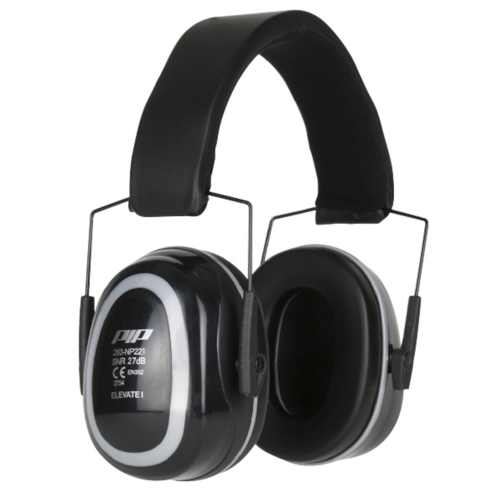 CASQUE ANTI-BRUIT ARC ACIER CARBONE  COQUILLES ABS CUIR / MOUSSE PU SNR 27dB - PIP - 263-NP221