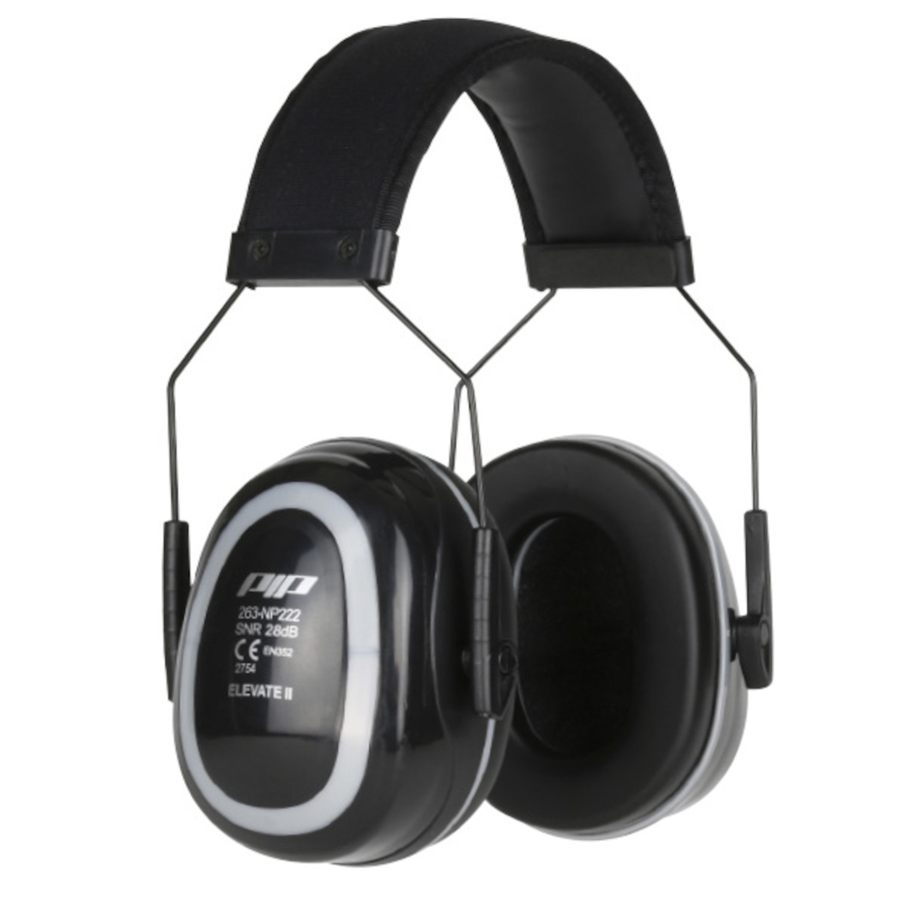 CASQUE ANTI-BRUIT ARC ACIER CARBONE  COQUILLES ABS CUIR / MOUSSE PU SNR 28dB - PIP - 263-NP222