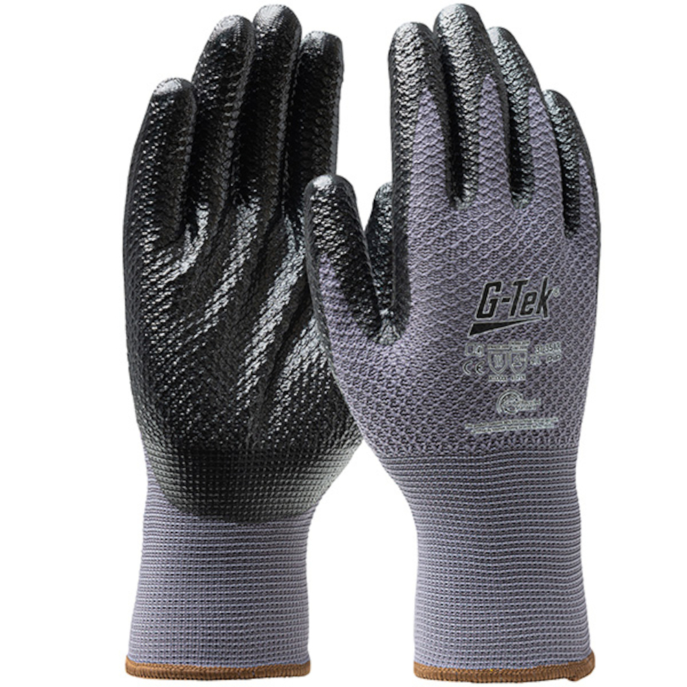 Gants doublure B-COMB enduction nitrile 3RX gris  G-TEK - 31-354R