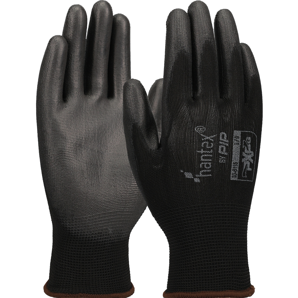 Gants polyuréthane PXP-G noir - Lot de 10 - HANTEX - 33-B115